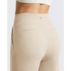 image:imageG4Free BareFeel 78 Length Women Yoga Pants with Pockets High Stretch Soft Wide Leg Cropped Trouser Casual TravelLight Khaki