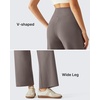 image:imageG4Free BareFeel 78 Length Women Yoga Pants with Pockets High Stretch Soft Wide Leg Cropped Trouser Casual TravelTaupe