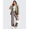 image:imageG4Free BareFeel 78 Length Women Yoga Pants with Pockets High Stretch Soft Wide Leg Cropped Trouser Casual TravelTaupe