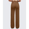 image:imageG4Free BareFeel Womens Wide Leg Yoga Pants Cross Waist High Stretch Waist Casual Trousers with Zipper Pockets 293133Dark Coffee