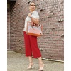 image:imageG4Free Capri Pants for Women Wide Leg Yoga Dress Capris with Pockets Cross Loose Casual Work Crop PantsRed