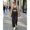 image:imageG4Free EverGoing Wide Leg Ankle Pants for Women 78 Length Yoga Dress Pants High Waist Stretch with Pockets Casual WorkCharcoal Heather