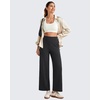 image:imageG4Free EverGoing Wide Leg Ankle Pants for Women 78 Length Yoga Dress Pants High Waist Stretch with Pockets Casual WorkCharcoal Heather