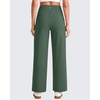 image:imageG4Free EverGoing Wide Leg Ankle Pants for Women 78 Length Yoga Dress Pants High Waist Stretch with Pockets Casual WorkDark Forest Green