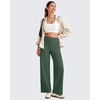 image:imageG4Free EverGoing Wide Leg Ankle Pants for Women 78 Length Yoga Dress Pants High Waist Stretch with Pockets Casual WorkDark Forest Green