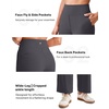 image:imageG4Free EverGoing Wide Leg Ankle Pants for Women 78 Length Yoga Dress Pants High Waist Stretch with Pockets Casual WorkDark Grey