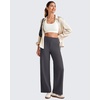 image:imageG4Free EverGoing Wide Leg Ankle Pants for Women 78 Length Yoga Dress Pants High Waist Stretch with Pockets Casual WorkDark Grey