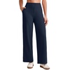 image:imageG4Free EverGoing Wide Leg Ankle Pants for Women 78 Length Yoga Dress Pants High Waist Stretch with Pockets Casual WorkDark Navy