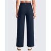 image:imageG4Free EverGoing Wide Leg Ankle Pants for Women 78 Length Yoga Dress Pants High Waist Stretch with Pockets Casual WorkDark Navy