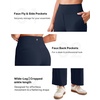 image:imageG4Free EverGoing Wide Leg Ankle Pants for Women 78 Length Yoga Dress Pants High Waist Stretch with Pockets Casual WorkDark Navy