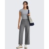 image:imageG4Free EverGoing Wide Leg Ankle Pants for Women 78 Length Yoga Dress Pants High Waist Stretch with Pockets Casual WorkGray Heather