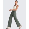 image:imageG4Free EverGoing Wide Leg Ankle Pants for Women 78 Length Yoga Dress Pants High Waist Stretch with Pockets Casual WorkGrey Sage