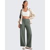 image:imageG4Free EverGoing Wide Leg Ankle Pants for Women 78 Length Yoga Dress Pants High Waist Stretch with Pockets Casual WorkGrey Sage