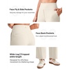image:imageG4Free EverGoing Wide Leg Ankle Pants for Women 78 Length Yoga Dress Pants High Waist Stretch with Pockets Casual WorkIvory