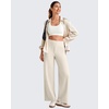 image:imageG4Free EverGoing Wide Leg Ankle Pants for Women 78 Length Yoga Dress Pants High Waist Stretch with Pockets Casual WorkIvory