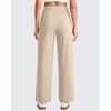 image:imageG4Free EverGoing Wide Leg Ankle Pants for Women 78 Length Yoga Dress Pants High Waist Stretch with Pockets Casual WorkLight Khaki