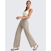 image:imageG4Free EverGoing Wide Leg Ankle Pants for Women 78 Length Yoga Dress Pants High Waist Stretch with Pockets Casual WorkMatcha