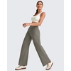 image:imageG4Free EverGoing Wide Leg Ankle Pants for Women 78 Length Yoga Dress Pants High Waist Stretch with Pockets Casual WorkMocha Brown