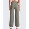 image:imageG4Free EverGoing Wide Leg Ankle Pants for Women 78 Length Yoga Dress Pants High Waist Stretch with Pockets Casual WorkMocha Brown