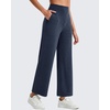 image:imageG4Free EverGoing Wide Leg Ankle Pants for Women 78 Length Yoga Dress Pants High Waist Stretch with Pockets Casual WorkNavy Heather