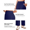 image:imageG4Free EverGoing Wide Leg Ankle Pants for Women 78 Length Yoga Dress Pants High Waist Stretch with Pockets Casual WorkRoyal Blue