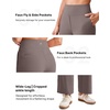 image:imageG4Free EverGoing Wide Leg Ankle Pants for Women 78 Length Yoga Dress Pants High Waist Stretch with Pockets Casual WorkTaupe