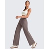 image:imageG4Free EverGoing Wide Leg Ankle Pants for Women 78 Length Yoga Dress Pants High Waist Stretch with Pockets Casual WorkTaupe