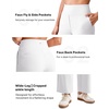 image:imageG4Free EverGoing Wide Leg Ankle Pants for Women 78 Length Yoga Dress Pants High Waist Stretch with Pockets Casual WorkWhite