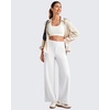 image:imageG4Free EverGoing Wide Leg Ankle Pants for Women 78 Length Yoga Dress Pants High Waist Stretch with Pockets Casual WorkWhite
