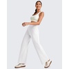 image:imageG4Free EverGoing Wide Leg Ankle Pants for Women 78 Length Yoga Dress Pants High Waist Stretch with Pockets Casual WorkWhite