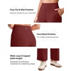 image:imageG4Free EverGoing Wide Leg Ankle Pants for Women 78 Length Yoga Dress Pants High Waist Stretch with Pockets Casual WorkWine
