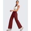 image:imageG4Free EverGoing Wide Leg Ankle Pants for Women 78 Length Yoga Dress Pants High Waist Stretch with Pockets Casual WorkWine