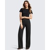 image:imageG4Free EverGoing Womens Wide Leg Dress Pants Pull On Stretchy High Waisted Casual Trousers with PocketsBlack