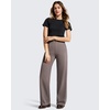image:imageG4Free EverGoing Womens Wide Leg Dress Pants Pull On Stretchy High Waisted Casual Trousers with PocketsTaupe