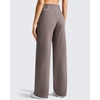 image:imageG4Free EverGoing Womens Wide Leg Dress Pants Pull On Stretchy High Waisted Casual Trousers with PocketsTaupe