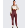 image:imageG4Free ShiftReady Womens Ankle Dress Yoga Pants with Pockets Stretchy Business Casual Slacks Work Trousers Travel PantDark Burgundy