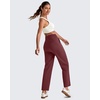 image:imageG4Free ShiftReady Womens Ankle Dress Yoga Pants with Pockets Stretchy Business Casual Slacks Work Trousers Travel PantDark Burgundy