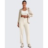 image:imageG4Free ShiftReady Womens Ankle Dress Yoga Pants with Pockets Stretchy Business Casual Slacks Work Trousers Travel PantIvory
