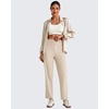 image:imageG4Free ShiftReady Womens Ankle Dress Yoga Pants with Pockets Stretchy Business Casual Slacks Work Trousers Travel PantLight Khaki
