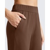 image:imageG4Free ShiftReady Womens Casual Pants with Pockets Wide Leg Elastic Waist Pants StretchDark Coffee