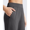 image:imageG4Free ShiftReady Womens Casual Pants with Pockets Wide Leg Elastic Waist Pants StretchDark Gray