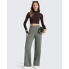 image:imageG4Free ShiftReady Womens Casual Pants with Pockets Wide Leg Elastic Waist Pants StretchGray Sage