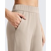 image:imageG4Free ShiftReady Womens Casual Pants with Pockets Wide Leg Elastic Waist Pants StretchLight Khaki