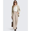 image:imageG4Free ShiftReady Womens Casual Pants with Pockets Wide Leg Elastic Waist Pants StretchLight Khaki