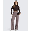 image:imageG4Free ShiftReady Womens Casual Pants with Pockets Wide Leg Elastic Waist Pants StretchTaupe