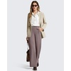 image:imageG4Free ShiftReady Womens Casual Pants with Pockets Wide Leg Elastic Waist Pants StretchTaupe