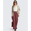 image:imageG4Free ShiftReady Womens Casual Pants with Pockets Wide Leg Elastic Waist Pants StretchWine