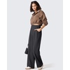 image:imageG4Free ShiftReady Womens Wide Leg Yoga Dress Pants with Pockets High Waisted Work Trousers Dressy CasualBlack