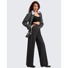 image:imageG4Free ShiftReady Womens Wide Leg Yoga Dress Pants with Pockets High Waisted Work Trousers Dressy CasualBlack