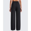 image:imageG4Free ShiftReady Womens Wide Leg Yoga Dress Pants with Pockets High Waisted Work Trousers Dressy CasualBlack Pinstripe